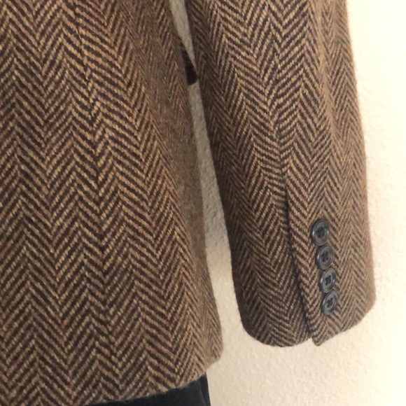 Lauren Ralph Lauren Black Label Brown Herringbone Jacket NWOT - Picture 6 of 16
